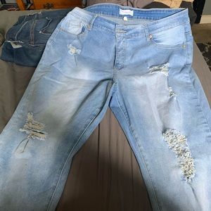 light wash jeans